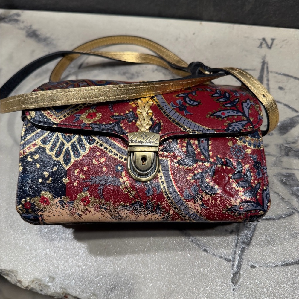 Patricia Nash Elegant Red and Gold Women's Clutch